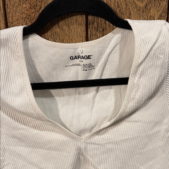 Garage Ivory Ribbed Crop Top~Small - Picture 2 of 4